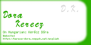 dora kerecz business card
